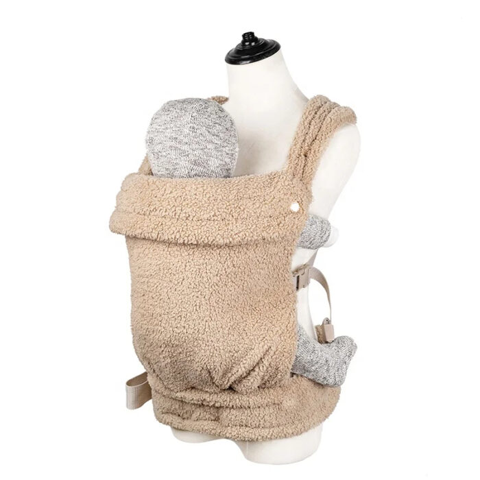 3-in-1 Teddy Velvet Ergonomic Baby Carrier - Cream Beige