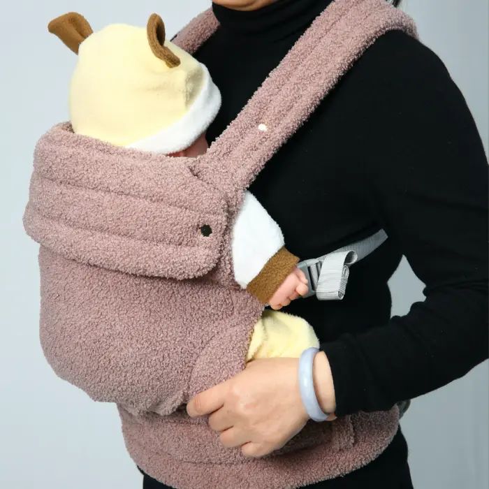 Bouclé Teddy Sherpa Baby Carrier with Cross-Back Straps