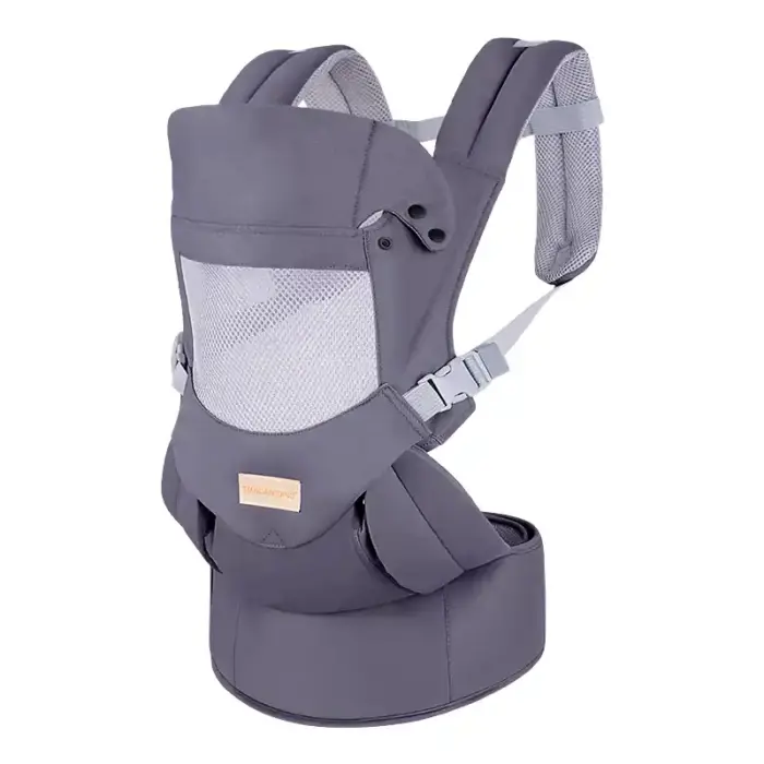 Foldable Ergonomic Hip Seat Baby Carrier with Mesh Panel — 3–36 Months