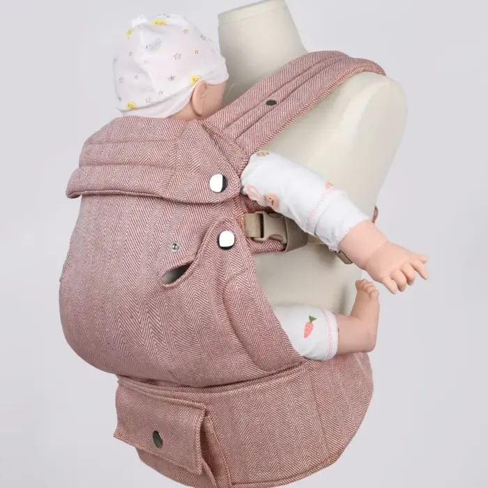 Herringbone Half-Buckle Baby Carrier with Crossback Straps — Newborn to Toddler