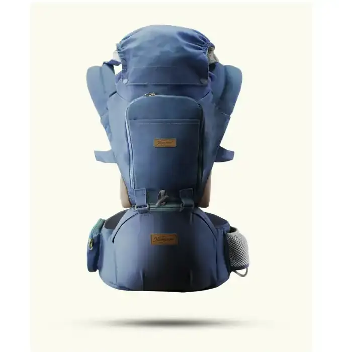 Hip Seat Baby Carrier with Hood & Waist Stool, 3-in-1