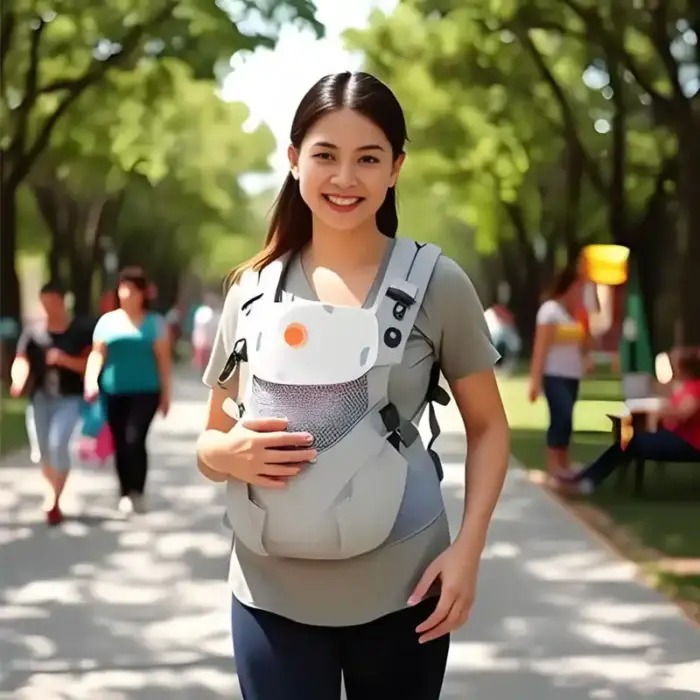 Lightweight Mesh Baby Carrier with H/X Harness & Cotton Bib