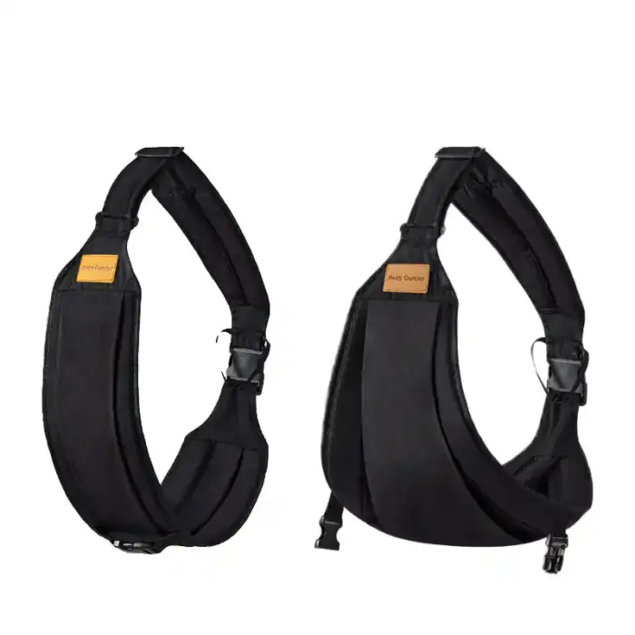 Lightweight One-Shoulder Baby Sling Carrier, Soft Cotton, Black