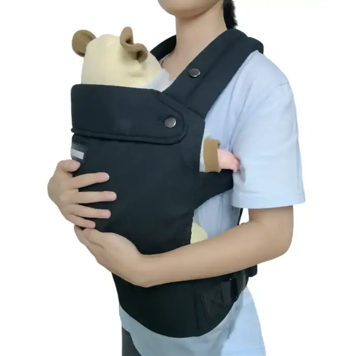 Linen-Cotton Soft-Structured Baby Carrier — EVA Waist Support, Newbor