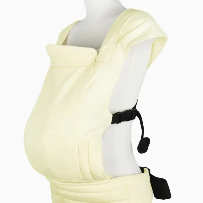 Linen Wrap-Style Carrier with Broad Padded Shoulder Wings and Elasticated Seat Adjustment