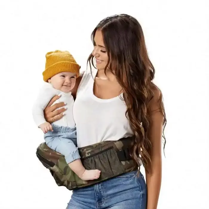 Memory Foam Hip Seat Carrier with Storage Pockets — Camo Print