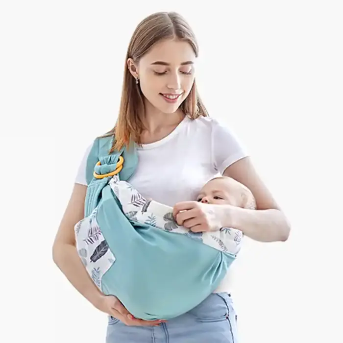 Ring Sling Baby Carrier with Breastfeeding Cover — Newborn to Toddler