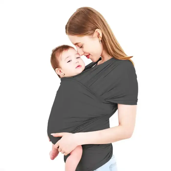 Stretchy Jersey Baby Wrap Carrier — Newborn Sling with Storage Bag